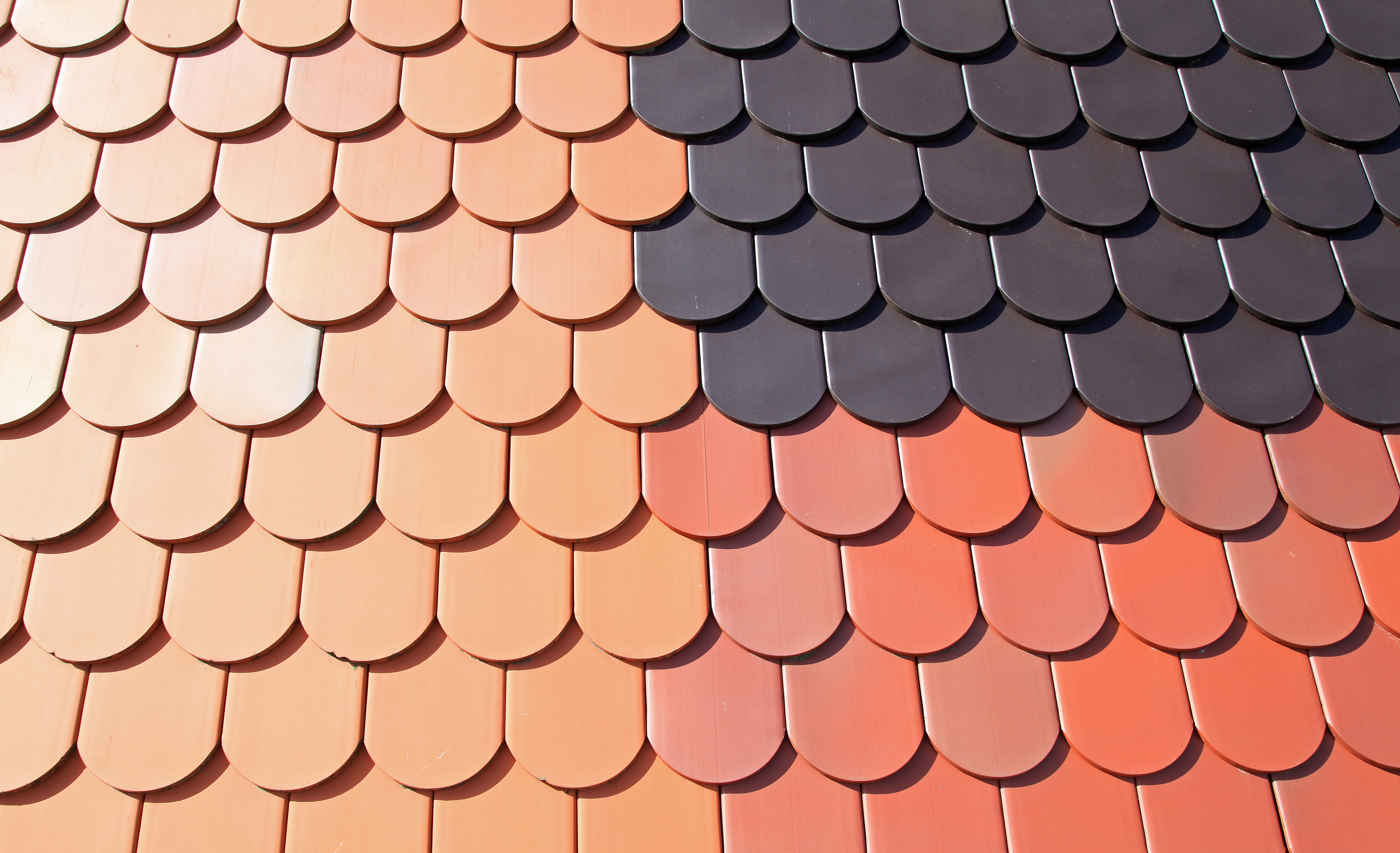 Tile, roofing tiles, intense colours, brick, covered, structure, roof ...